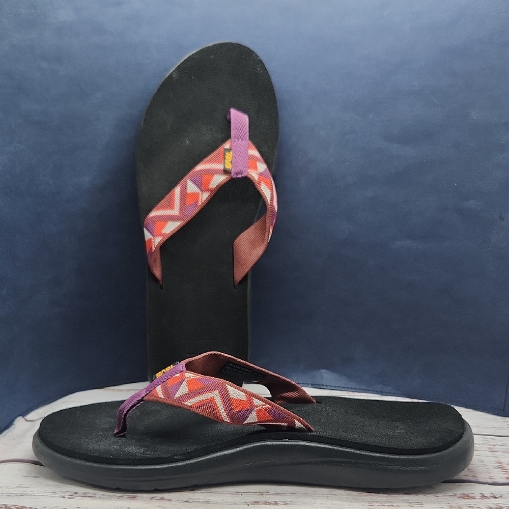 TEVA Voya Original Flip Flops Aztec Geometric Print Women's 11